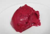 blackcurrant frozen yoghurt from Corina of Searching for Spice