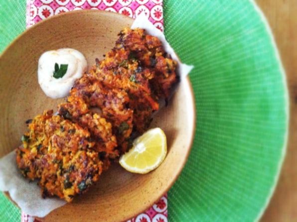 Sweet Potato, Courgette and Paneer Baked Fritters
