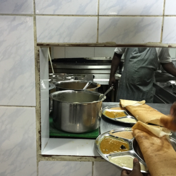 Dosas in Abu Dhabi at Aroma restaurant