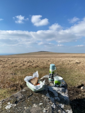Packed lunch and view
